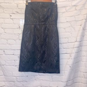 Target Limited Edition Black Metallic Brocade Strapless Dress Size 10
